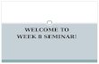 WELCOME TO WEEK 8 SEMINAR!. SYMPTOMS ARE DIVIDED INTO 3 CATEGORIES:  INATTENTION  HYPERACTIVITY  IMPULSIVITY Attention Deficit Hyperactivity Disorder.