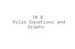 10.8 Polar Equations and Graphs. An equation whose variables are polar coordinates is called a polar equation. The graph of a polar equation consists.