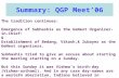 Summary: QGP Meet’06 The tradition continues: Emergence of Subhashis as the GeNext Organizer-in-Chief: & Establishment of Bedang, Vikash,& Zubayer as the.