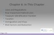 Chapter 6: In This Chapter  Laws and Regulations  Four Important Federal Laws  Taxpayer Identification Number  Taxation  Immigration and Visas  Risk.