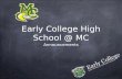 Early College High School @ MC Announcements. Winners are not people who never fail, but people who never quit.