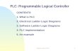 Lecture note 9 PLC1 PLC: Programmable Logical Controller CONTENTS 1. What is PLC 2. Electrical Ladder Logic Diagrams 3. Software Ladder Logic Diagrams.