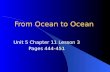 From Ocean to Ocean Unit 5 Chapter 11 Lesson 3 Pages 444-451.