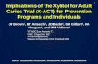 Implications of the Xylitol for Adult Caries Trial (X-ACT) for Prevention Programs and Individuals NIDCR U01DE018038, U01DE018047, U01DE018048, U01DE018049,