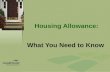 Housing Allowance: What You Need to Know. The Better Way… Planning Financial Support Why is planning financial support important? To ensure church funds.