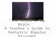 “The Storm in my Brain:” A Teacher’s Guide to Pediatric Bipolar Disorder.