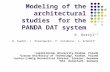 Modeling of the architectural studies for the PANDA DAT system K. Korcyl 1,2 W. Kuehn 3, J. Otwinowski 1, P. Salabura 1, L. Schmitt 4 1 Jagiellonian University,Krakow,