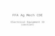 FFA Ag Mech CDE Electrical Equipment ID (section).