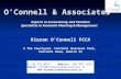 O’Connell & Associates Experts in Accountancy and Taxation Specialists in Financial Planning & Management Kieran O’Connell FCCA 6 The Courtyard, Fonthill.