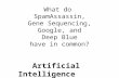 What do SpamAssassin, Gene Sequencing, Google, and Deep Blue have in common? Artificial Intelligence.