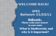 APES Bellwork 01/03/11 Bellwork: Please write your answer in your notes 1. What is biodiversity and why is it important? WELCOME BACK!