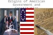 Origins of American Government and Constitution. Our Political Beginnings The English colonists brought with them political ideas that had developed over.