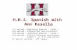 H.H.S. Spanish with Ann Rasella 1st period - Beginning Spanish - level 1 2nd period - Preparation and conference 3rd period - Beginning Spanish - level.