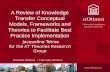 A Review of Knowledge Transfer Conceptual Models, Frameworks and Theories to Facilitate Best Practice Implementation Jacqueline Tetroe for the KT Theories.