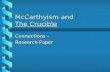 McCarthyism and The Crucible Connections – Research Paper.