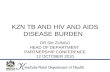 KZN TB AND HIV AND AIDS DISEASE BURDEN DR SM ZUNGU HEAD OF DEPARTMENT PARTNERSHIP CONFERENCE 12 OCTOBER 2010.