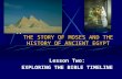 THE STORY OF MOSES AND THE HISTORY OF ANCIENT EGYPT Lesson Two: EXPLORING THE BIBLE TIMELINE.