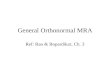 General Orthonormal MRA Ref: Rao & Bopardikar, Ch. 3.