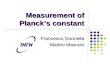 Measurement of Planck’s constant Francesco Gonnella Matteo Mascolo.