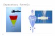 Separatory funnels. Separatory Funnels: To separate liquid-liquid mixtures that have different densities. Typically, one of the phases will be aqueous,