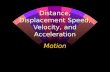 Motion Distance, Displacement Speed, Velocity, and Acceleration.