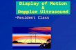 Display of Motion & Doppler Ultrasound Resident Class.