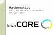 Mathematics Iowa Core Implementation Network February 2013.