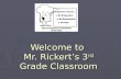 Welcome to Mr. Rickert’s 3rd Grade Classroom. Mr. Rickert- Third Grade Oakfield Elementary School 200 White St. Oakfield, WI 53065 E-Mail: crickert@oakfield.k12.wi.us.
