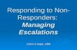 Responding to Non- Responders: Managing Escalations Colvin & Sugai, 1989.