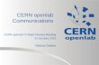 CERN openlab Communications CERN openlab IV Major Review Meeting 31 January 2013 Mélissa Gaillard.