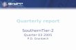 Quarterly report SouthernTier-2 Quarter 03 2005 P.D. Gronbech.