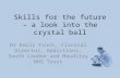 Skills for the future – a look into the crystal ball Dr Emily Finch, Clinical Director, Addictions, South London and Maudsley NHS Trust.