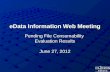 EData Information Web Meeting Pending File Consumability Evaluation Results June 27, 2012.