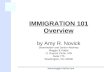 IMMIGRATION 101 Overview by Amy R. Novick Shareholder and Senior Attorney Maggio & Kattar 11 Dupont Circle, NW Suite 775 Washington, DC 20036.