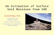 On Estimation of Surface Soil Moisture from SAR Jiancheng Shi Institute for Computational Earth System Science University of California, Santa Barbara.
