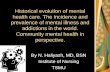 Historical evolution of mental health care. The incidence and prevalence of mental illness and addictions in the world. Community mental health in perspective.