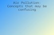 Air Pollution: Concepts that may be confusing. The concepts we’ll deal with today The difference between stratospheric and tropospheric ozone Photochemical.