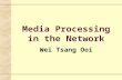 Media Processing in the Network Wei Tsang Ooi. Research Area u How to build multimedia network applications ?