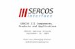 SERCOS III Components, Products and Applications SERCOS Seminar Atlanta September 16, 2009 Peter Lutz, Managing Director SERCOS International e.V.