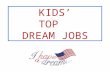 KIDS’ TOP DREAM JOBS. Many kids want to be a superhero or a wizard, but realize that those jobs don’t actually exist. BUT There are a number of actual.