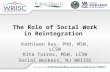 The Role of Social Work in Reintegration Kathleen Ray, PhD, MSW, LCSW Rita Torres, MSW, LCSW Social Workers, NJ WRIISC.
