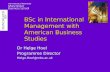 BSc in International Management with American Business Studies Dr Helge Hoel Programme Director Helge.Hoel@mbs.ac.uk.