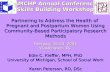 AMCHP Annual Conference Skills Building Workshop Partnering to Address the Health of Pregnant and Postpartum Women Using Community-Based Participatory.
