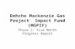 Dehcho Mackenzie Gas Project Impact Fund (MGPIF) Phase 2- Five Month Progress Report.