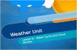 Weather Unit Lesson 6 – Water Cycle and Cloud Review.