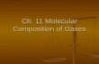 Ch. 11 Molecular Composition of Gases. 11-1 Volume-Mass Relationships of Gases Gay-Lussac’s law of combining volumes of gases-at constant temperature.