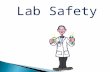 Lab Safety.  Lesson Objectives:  Explain and demonstrate standards for conducting safe laboratory and field investigations.  Identify safety equipment.