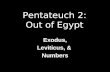 Pentateuch 2: Out of Egypt Exodus, Leviticus, & Numbers.