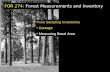 FOR 274: Forest Measurements and Inventory Point Sampling Inventories Concept Measuring Basal Area.