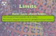 Limits Basic facts about limits The concept of limit underlies all of calculus. Derivatives, integrals and series are all different kinds of limits. Limits.
